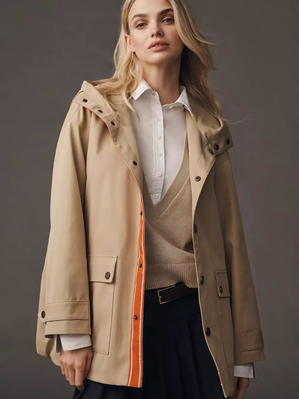 Anthropologie Maeve Collection Hooded Utility Jacket